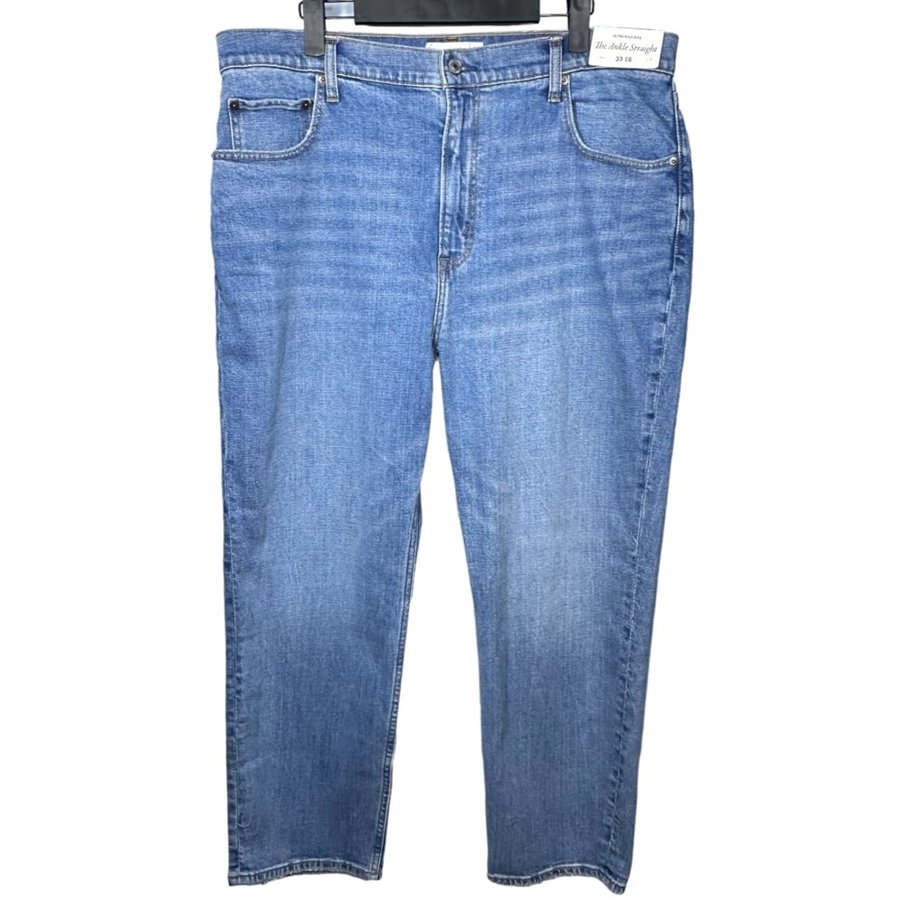 ABERCROMBIE & FITCH Ankle Straight Ultra High Rise Jean  Size 33 16R